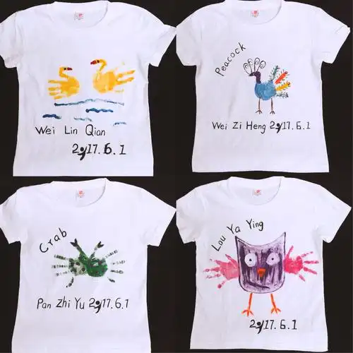 手绘童趣之五彩斑斓"t恤画"———枫桥镇中心幼儿园中二班
