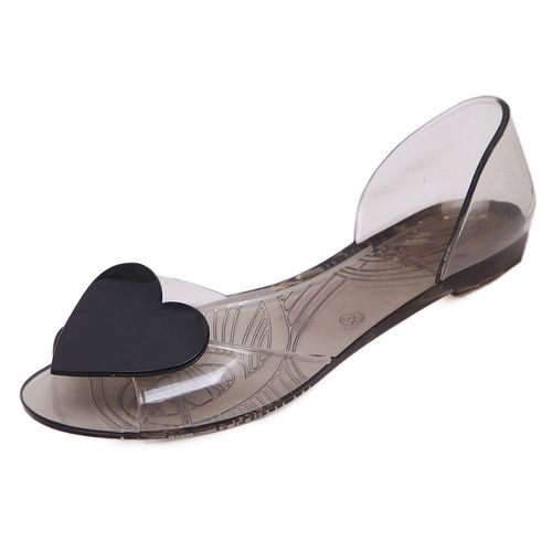 塑料水晶凉鞋女夏平底2021年新款软底防滑防水时装凉鞋