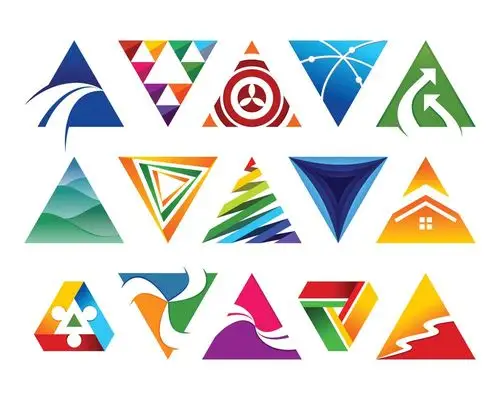 收藏 关键词:彩色三角形标志图片下载,个性创意标志,logo设计,创意