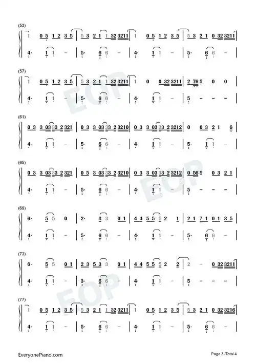 光点-肖战全新单曲双手简谱预览3