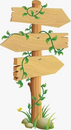 红色和黄色指示牌矢量图免抠【免抠元素png】-90设计网