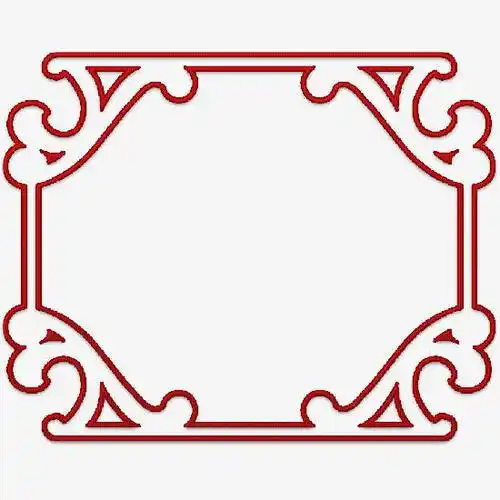 四角缺口对称边框素材免费下载_觅元素