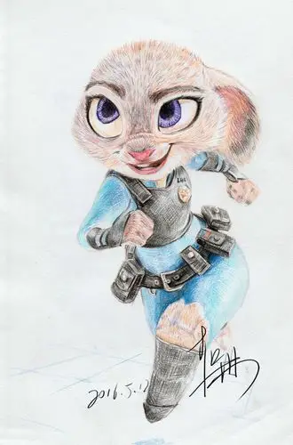 2 0 微信扫一扫小程序打开 彩铅练习 疯狂动物城 欧美动漫 角色原画