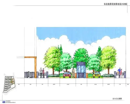 1-1主入口立面图