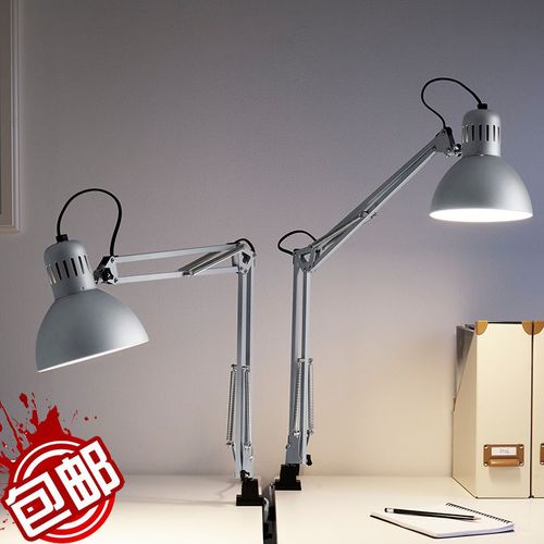 国内宜家特提亚调光办公工作台灯桌面学习护眼灯卧室夹子灯阅读灯