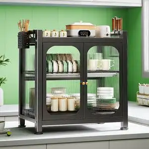 厨房碗碟收纳架沥水碗盘架家用简易小型置物放碗柜台面刀筷收纳盒