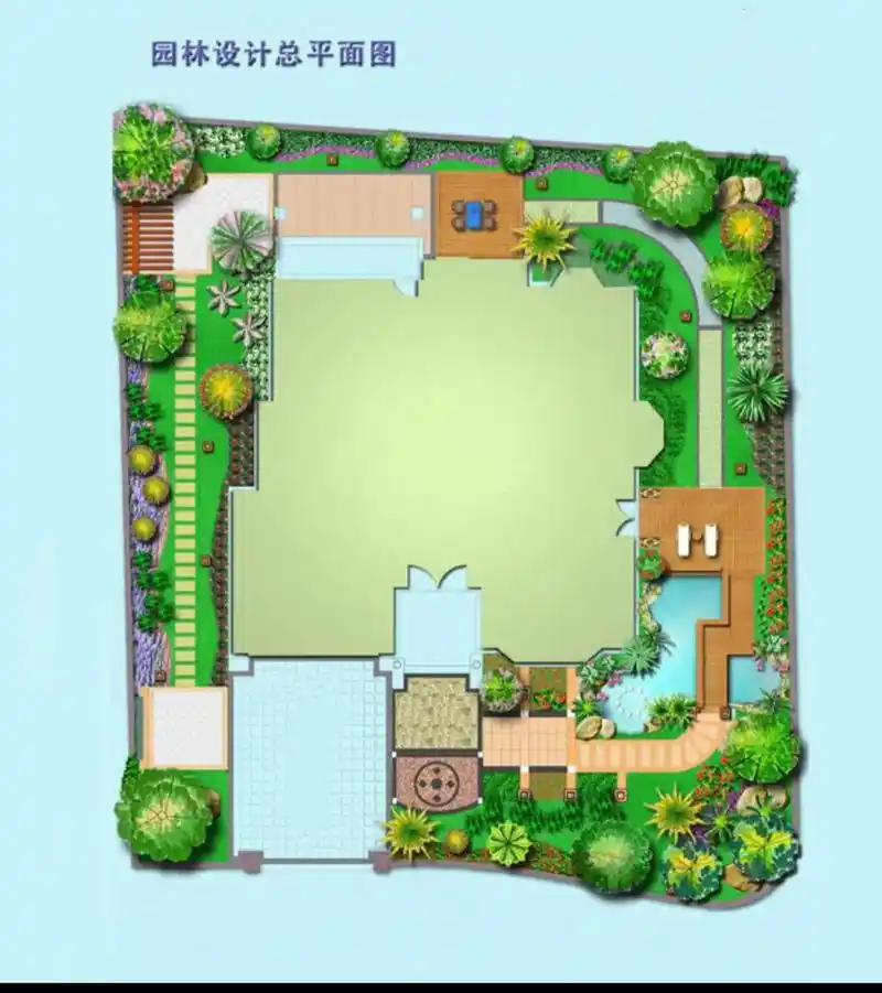 庭院设计#景观设计#手绘平面图#个性化订制 有庭院别墅景观 - 抖音