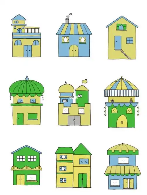 控笔练习39房子简笔画