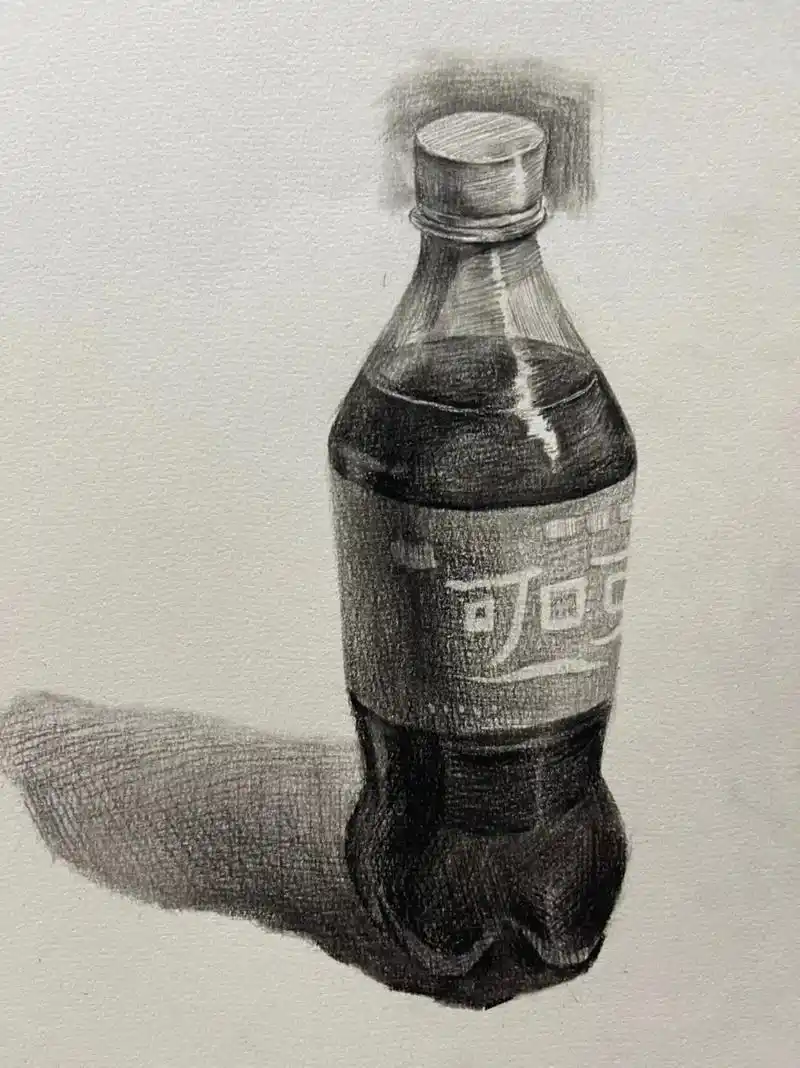 零基础教学 素描可乐瓶#绘画过程分享 #教你画 #基本功练 - 抖音