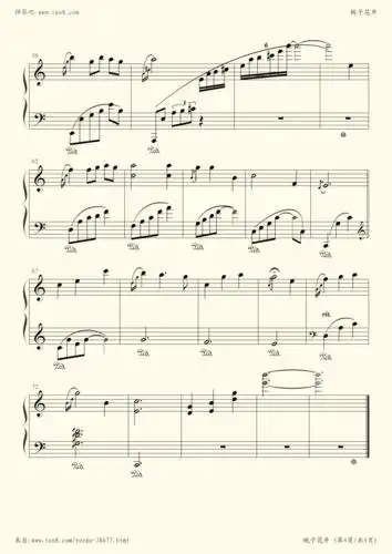 钢琴谱 - 栀子花开