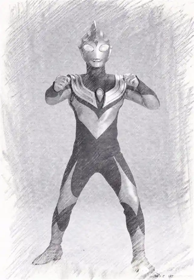 霸气的素描奥特曼,圆谷也画不出来