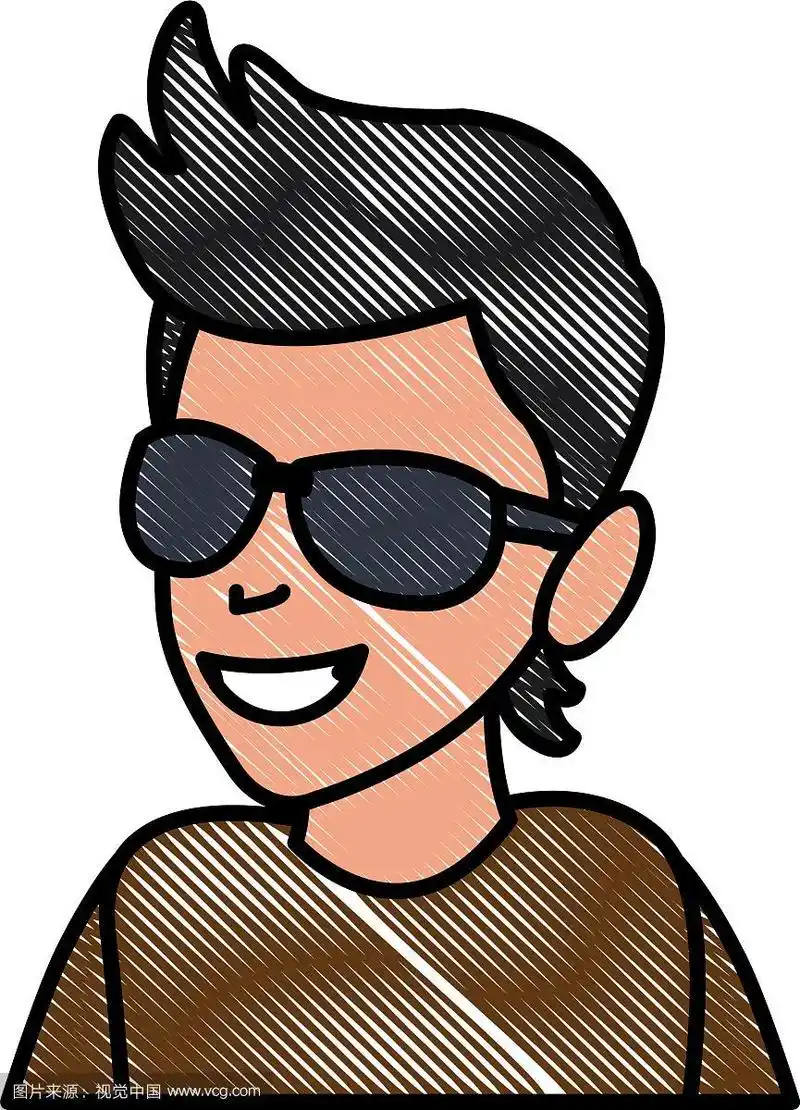卡通版的戴墨镜的男人