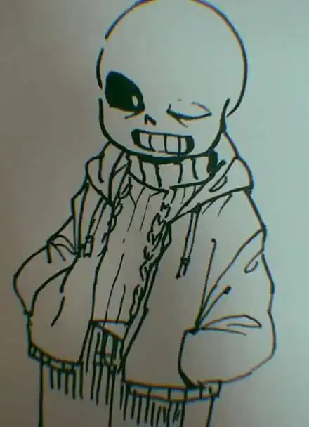 前年半小时画的sansvs今年十分钟的sans#sans