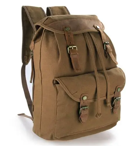 我的包包 帆布束口后背包 休闲包帆布包 休闲学生书包 旅行背包 帆布