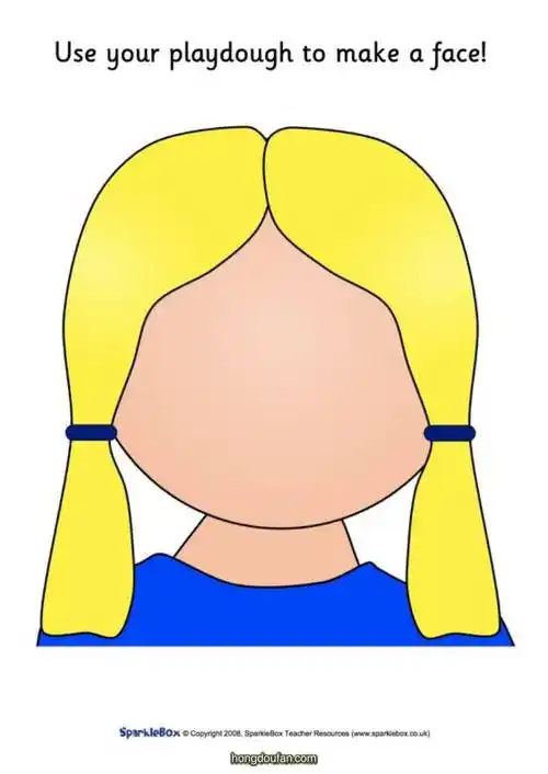 18张空白大圆脸可打印图片素材!认识五官可打印图片素材下载!