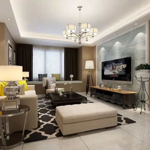 金地自在城三室两厅105平装修设计—南京一号家.