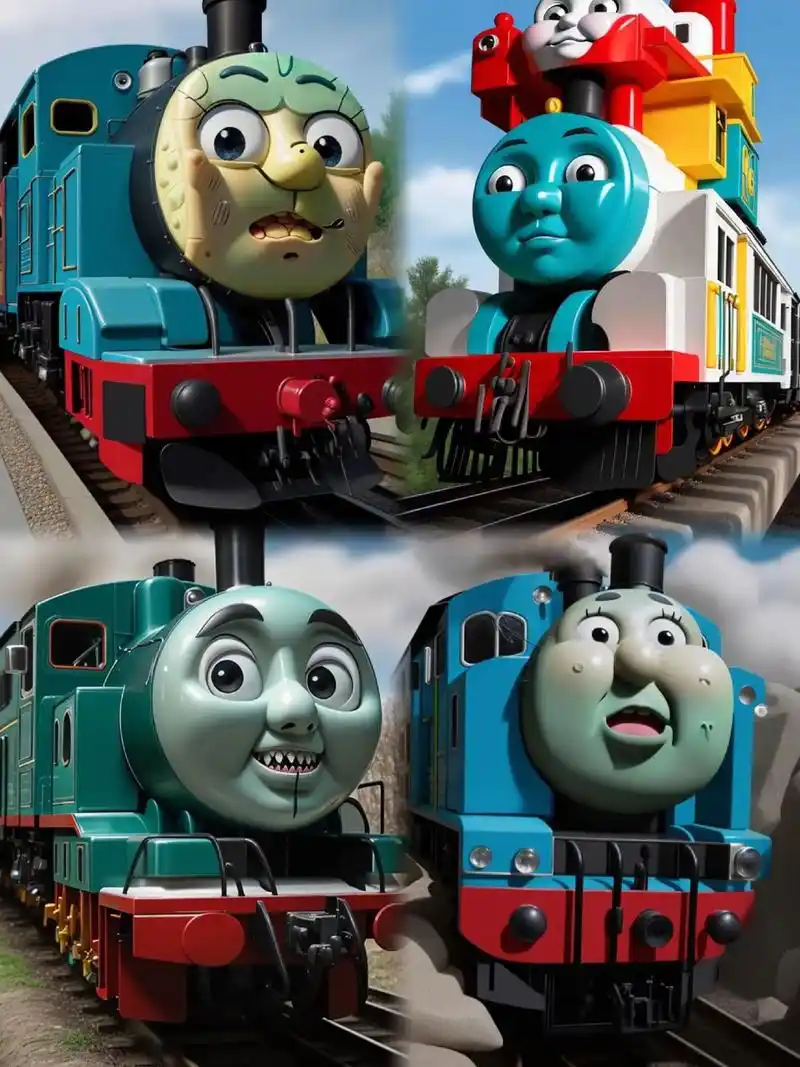 托马斯小火车 #动漫 #小火车 这小火车怎么这么丑了,表情 - 抖音