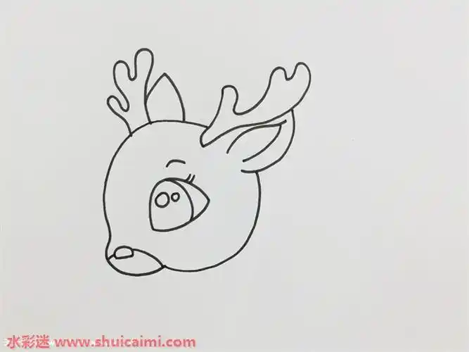 梅花鹿头怎么画梅花鹿头简笔画简单彩色