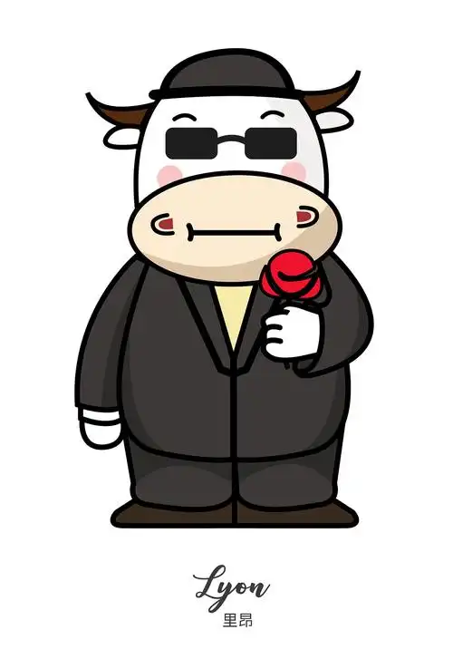 卡通牛设计 品牌ip 汽车车贴 吉祥物形象