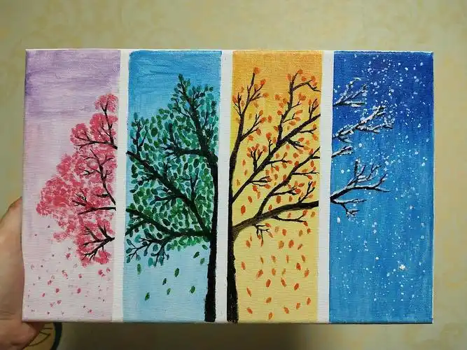 春夏秋冬图画四格