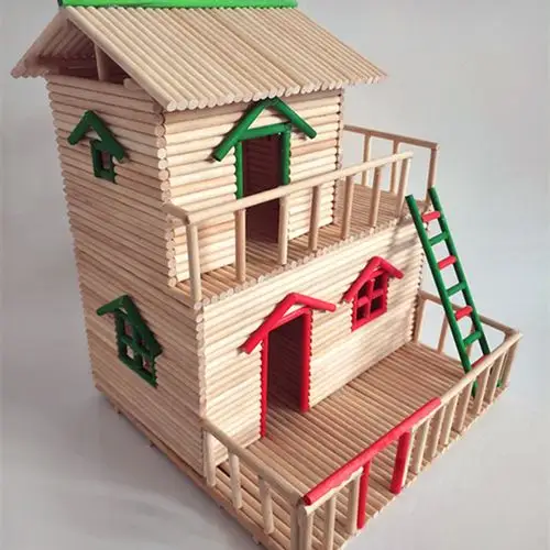 工厂供应手工diy小屋模型材料,实木桦木圆棒小木棒,木制品