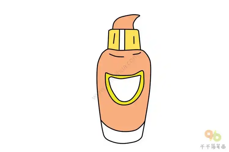 化妆品粉底液简笔画_美妆简笔画