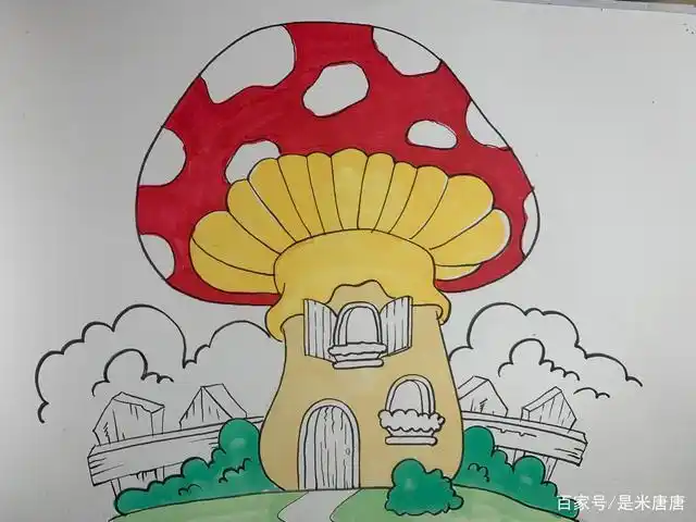 亲子屋简笔画设计图 简笔画图片大全-普车都