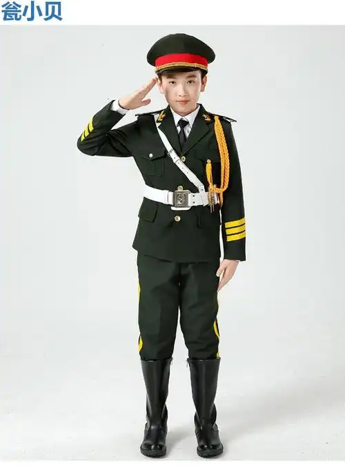 学生升服装护卫队升旗手礼服升旗仪式军乐队合唱团男绿色套餐五150cm