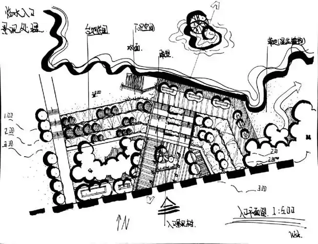 入口景观节点抄绘第三天