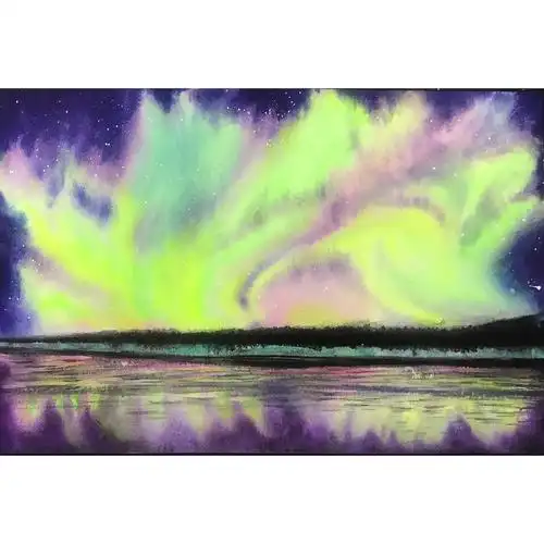 极光|插画|艺术插画|cicidg_原创作品-站酷zcool