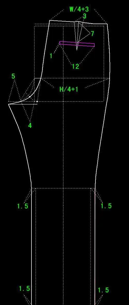 跟张哥学裁剪之裤子系列女直筒裤