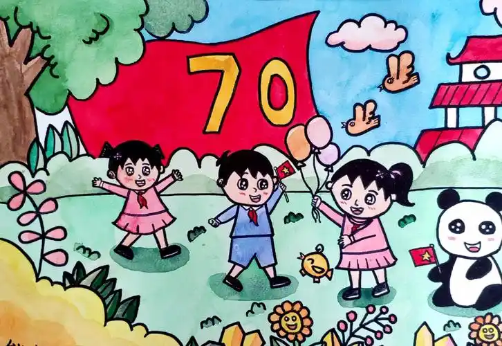 柴桑新区小学开展庆祝新中国成立70周年——"我爱我的祖国"绘画书法