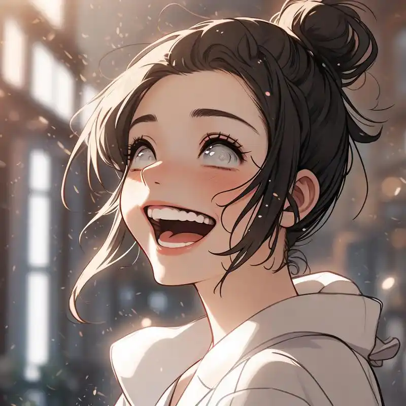 女生笑得好开心,太治愈了06 笑容好治愈,甜美可爱的头像谁能拒绝呢