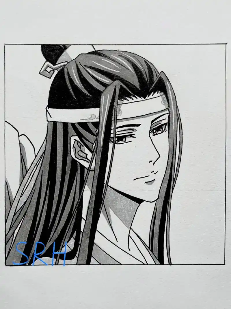 手把手教你画《魔道祖师》蓝忘机.