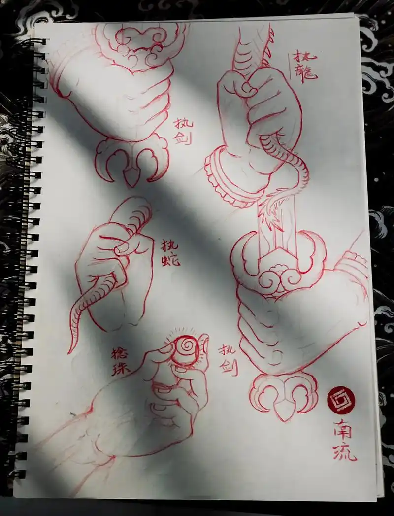 古风画法61手部.传统手艺人进阶篇 厚积薄发,志在千里 #手艺 - 抖音