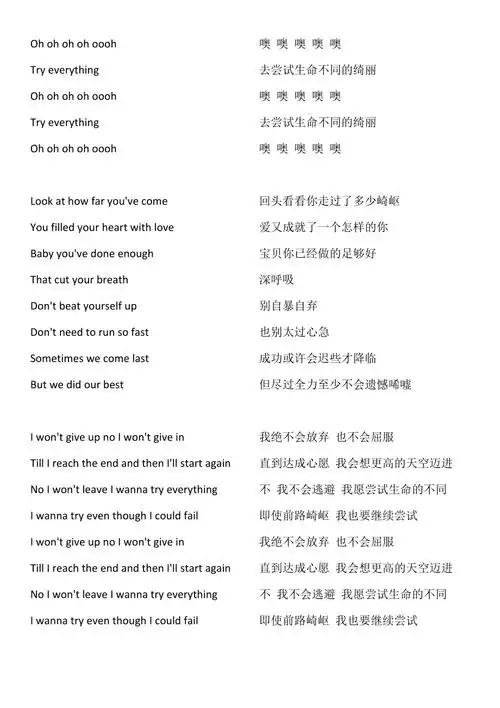 疯狂动物城主题曲tryeverything