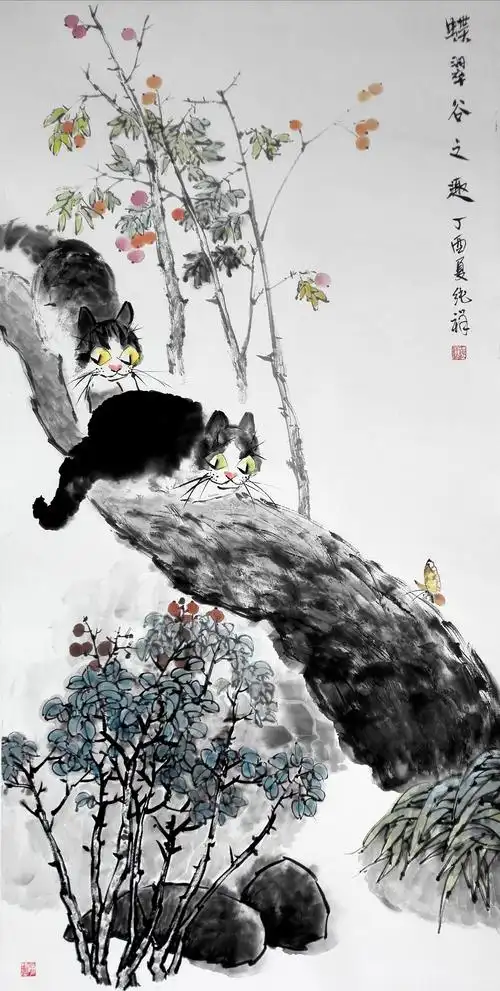当代国画家:猫翁——王纯祥,写意猫画作欣赏