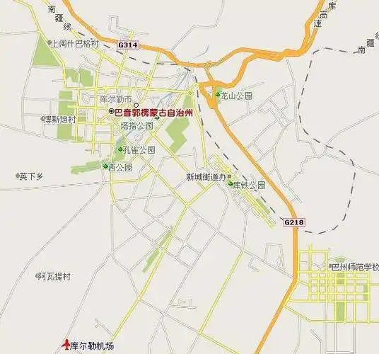 库尔勒市区地图