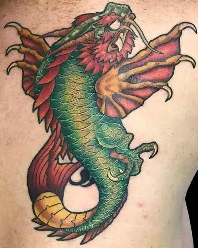 23张好看的龙鱼纹身图案 - fs纹身