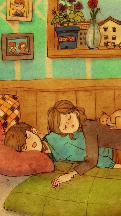 韩国插画师puuung的暖心爱情故事