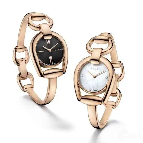 gucci古驰女士手表horsebit系列时尚镶钻贝母表盘石英表