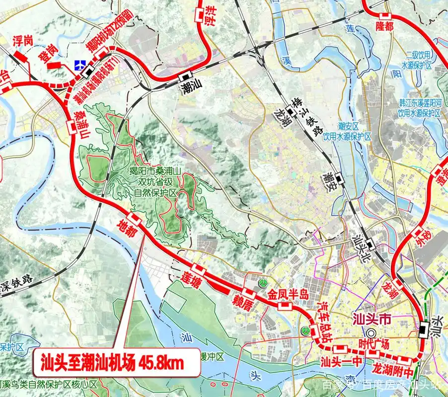 粤东城际铁路启动 汕头市区以"地铁"形式通过与设站