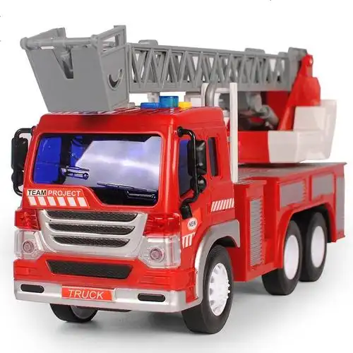 可喷水升降云梯救火车灭火车大号儿童玩具车小号可喷水音乐故事消防车