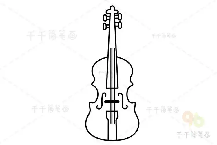 怎么画大提琴简笔画
