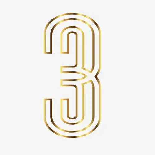 创意流体数字3艺术字彩色炫酷倒计时卡通字