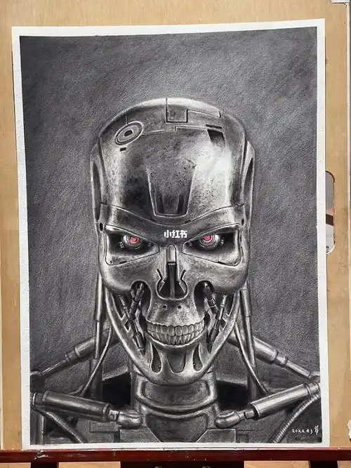 男生机甲类素描