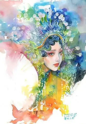 抖音水彩第一人!画面绚烂瑰丽充满水墨意境,质感无人能及!116万人狂呼