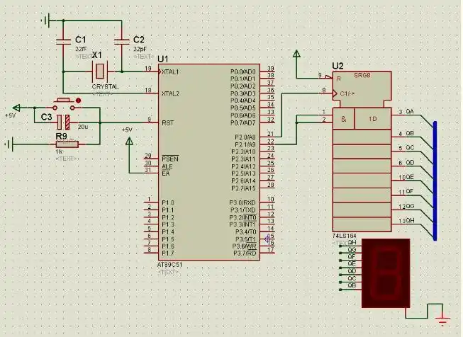 74ls164驱动4位数码管74ls164驱动数码管电路