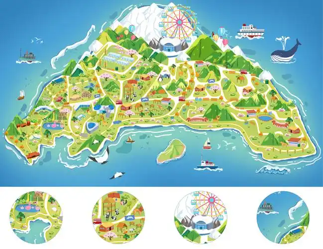 太原动物园手绘地图