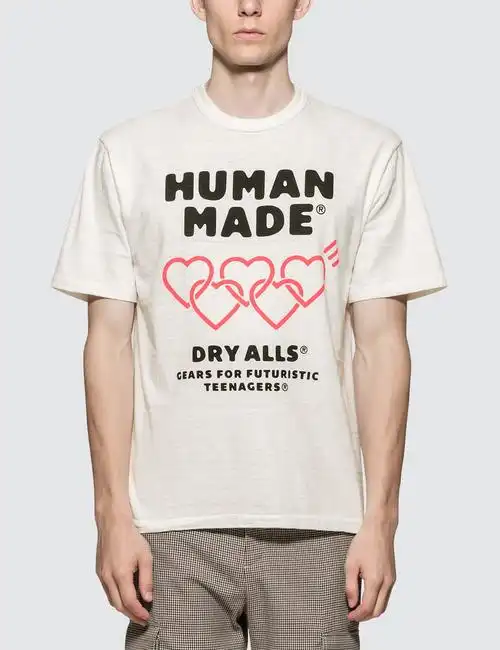 human made t-shirt hm17te012爱心五环 五心相连 短袖男女t恤tee
